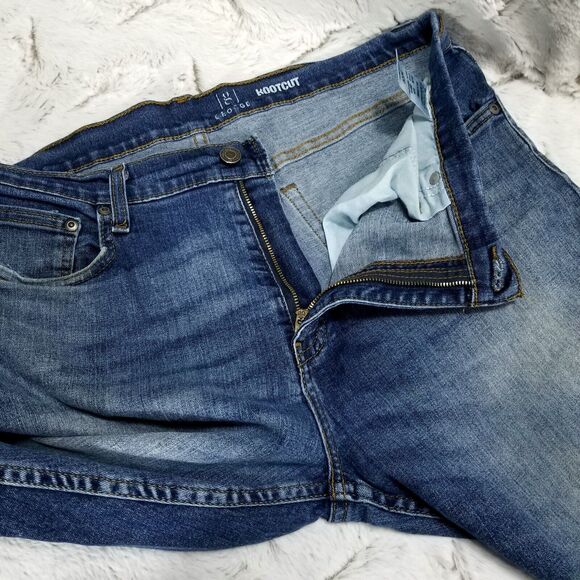 George Jeans Mens 34x30 Blue Boot Cut Dark Wash American Denim - Picture 9 of 12